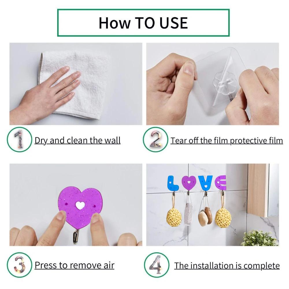 1121 Love Shape Self Adhesive Hooks - SkyShopy 1121 Love Shape Self Adhesive Hooks - SkyShopy